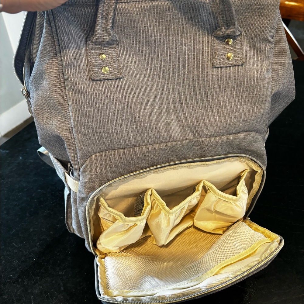 Gray Diaper Bag Backpack - image 3